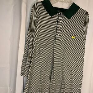 Masters Collection Men's Polo Shirt – Size XL, Green Stripes